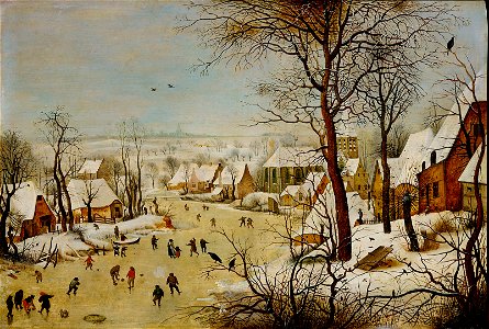Circle of Pieter Bruegel the Elder - Winter Landscape with a Bird Trap