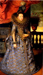 Margarita Gonzaga by Frans Pourbus the Younger (Galeria Palatina). Free illustration for personal and commercial use.