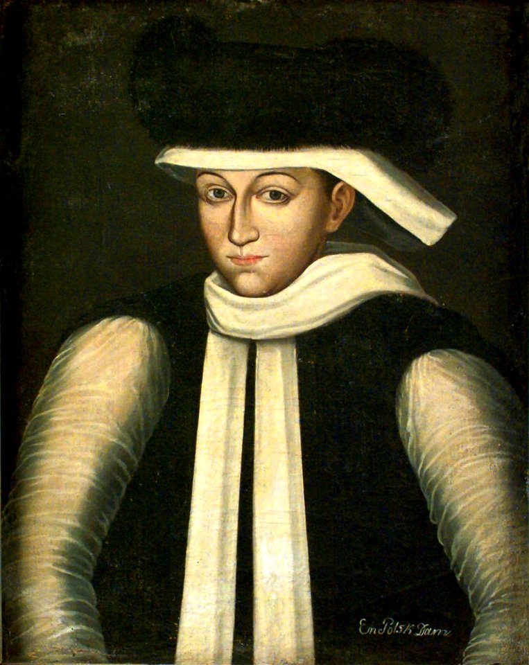 Portret damy w stroju polskim