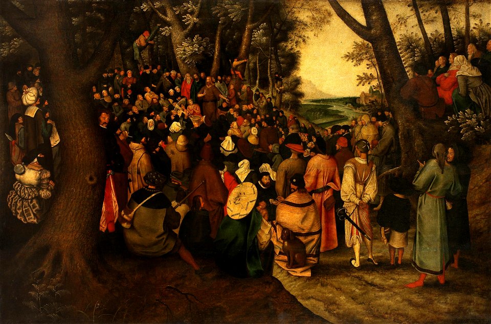 Pieter Brueghel (II) - The Preaching of St John the Baptist (Hermitage)