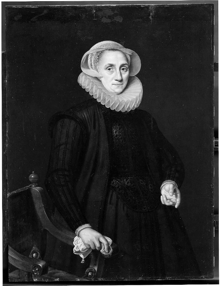 Abraham Vinck - Portrait of a Woman Standing beside a Chair - 17.3272 - Museum of Fine Arts