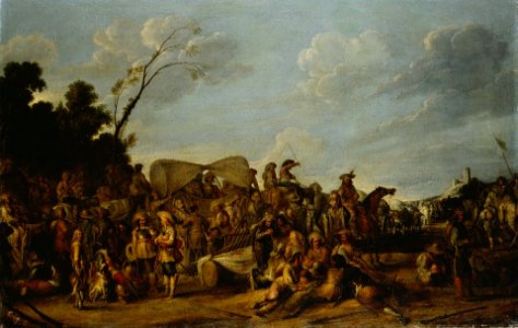 Cornelis de Wael - Military encampment