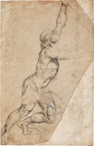 Nude Study of a Young Man with Raised Arms by Peter Paul Rubens