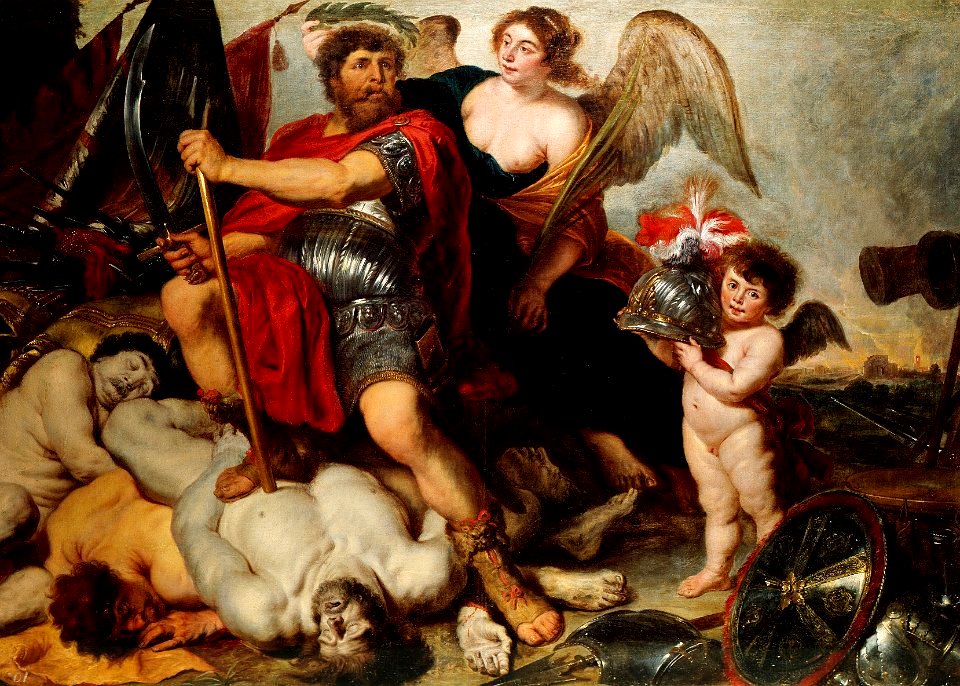 Cornelis de Vos - Coronation of the hero by Victoria