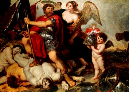 Cornelis de Vos - Coronation of the hero by Victoria