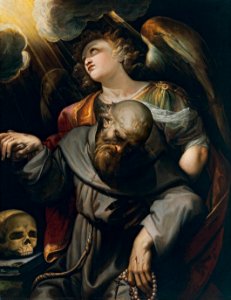 Ferraù Fenzoni - Saint Francis with the Stigmata, held up by an Angel
