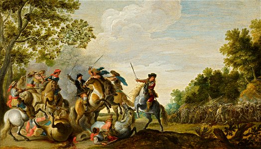 Cornelis de Wael - Cavalry engagement