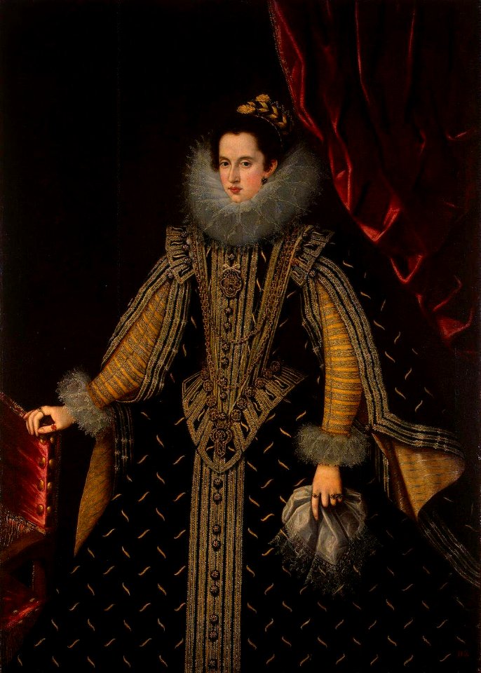 Margarita Aldobrandini, Duchess of Parma by Bartolome Gonzalez, held in the Hermitage collection