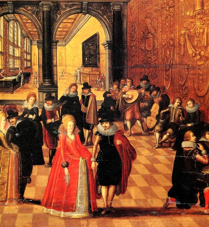 Caullery Courtly scene in a palace (detail)