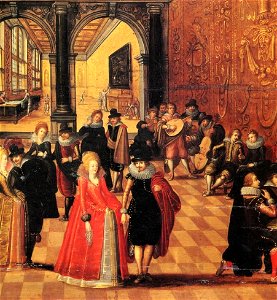 Caullery Courtly scene in a palace (detail)