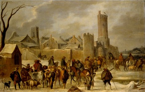 Cornelis de Wael - The pillaging of a town