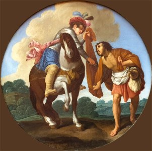 1610 Saraceni Der hl. Martin u.d. Bettler Gemäldegalerie Kat. 664B anagoria