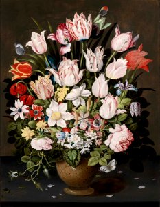 A Bouquet of Flowers in a Vase by Osias Beert the Elder