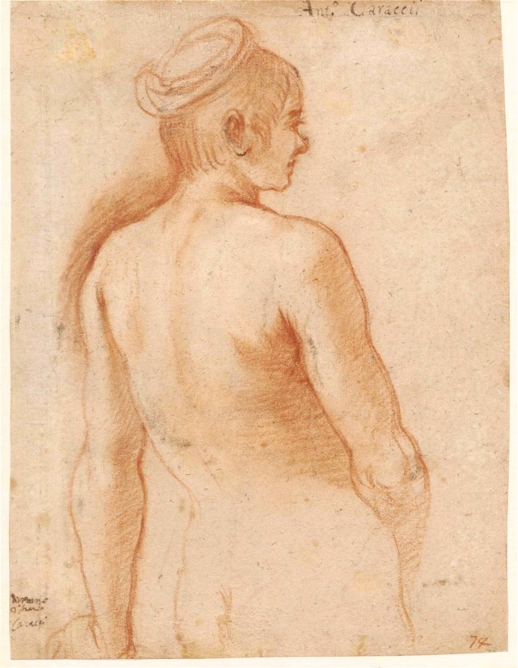 Carracci Female nude from back