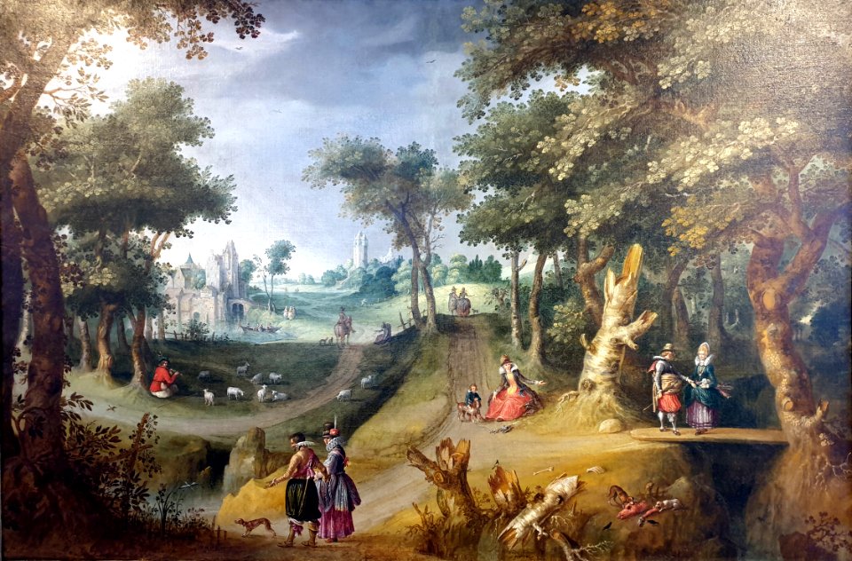 1616 van der Heck Waldlandschaft mit eleganten Paaren Historisches Museum Bamberg anagoria