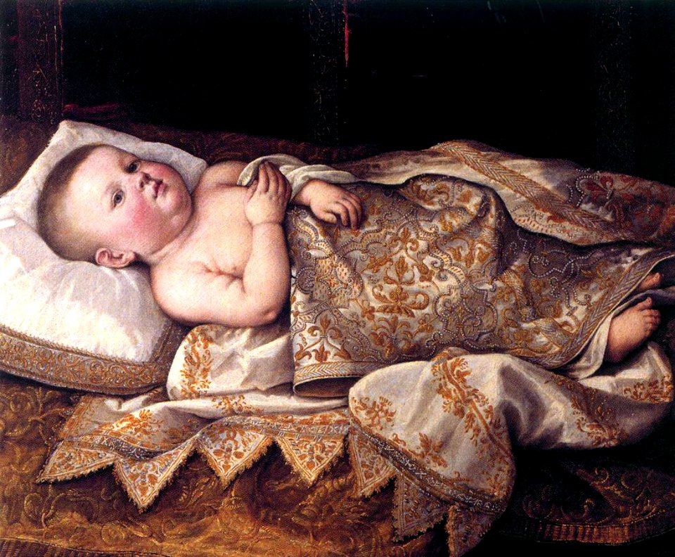 Tiberio di Tito - Prince Leopoldo de' Medici in a Cradle - WGA22723