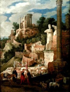 Nieulandt Landscape with antique ruins