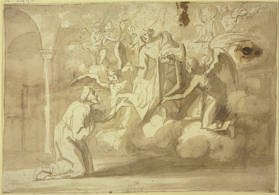 Cornelis Schut - The Virgin appears to a saint and gives him her mantle