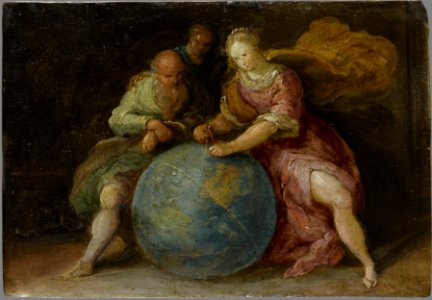 Frans Francken (II ) - Time and Fortune dominating the world. Free illustration for personal and commercial use.