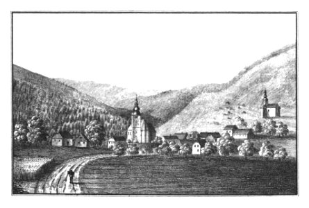 162 Laufen, Ljubno - J.F.Kaiser Lithografirte Ansichten der Steiermark 1830