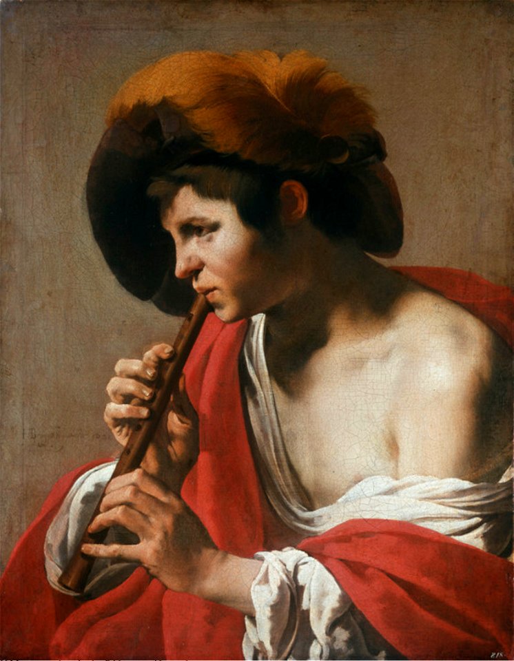 Hendrick ter Brugghen - Boy playing a recorder