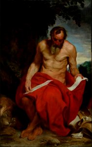Anthony van Dyck - Saint Jerome. Free illustration for personal and commercial use.