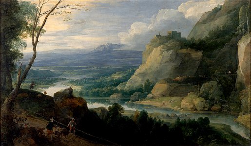 Jacques Fouquier - Landscape with hunters