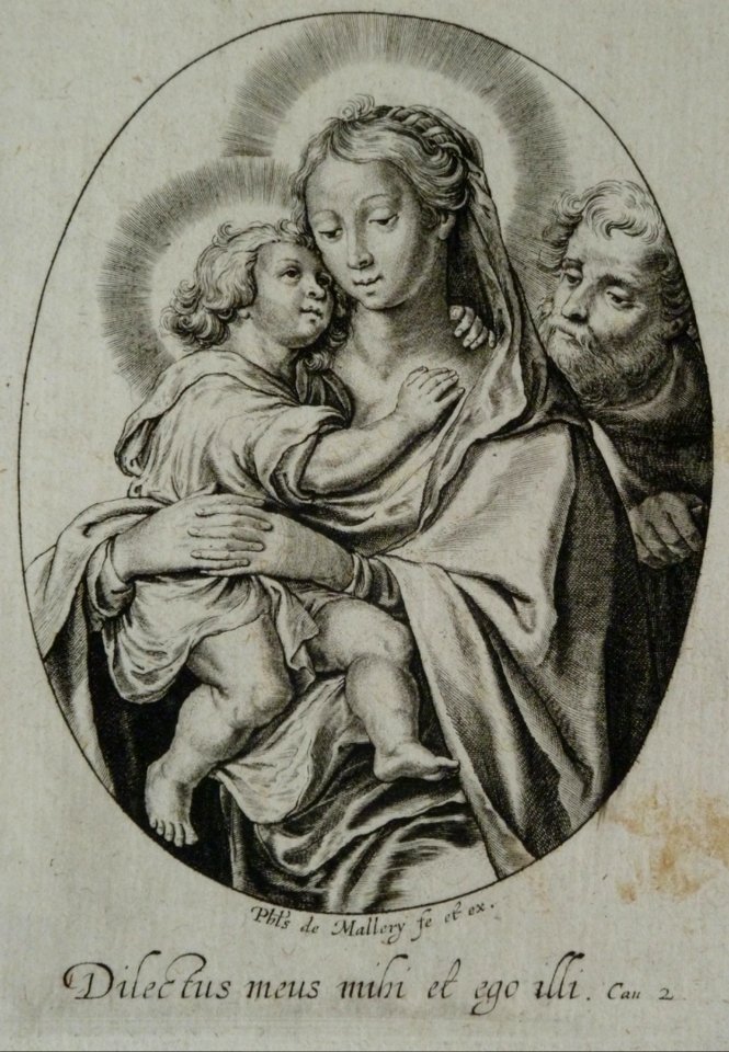 Philips van Mallery - The Virgin with child with St. Joseph in the background