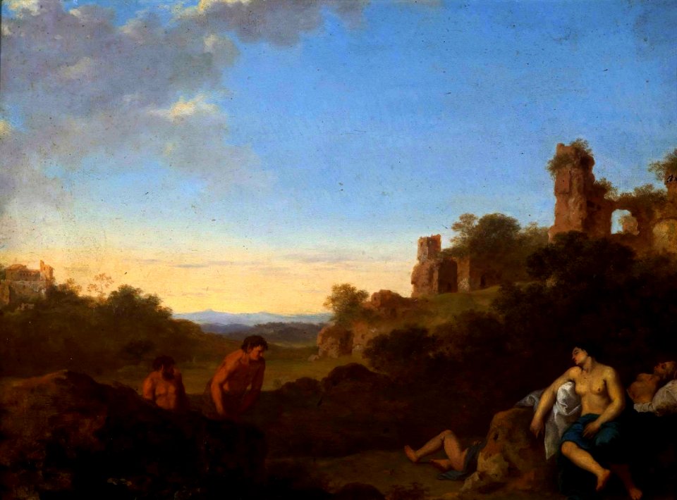 Poelenburgh Landscape with nymphs and satyrs