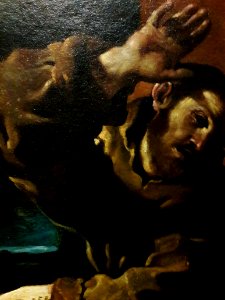 Guercino Saint Francis with an angel (detail) 04. Free illustration for personal and commercial use.