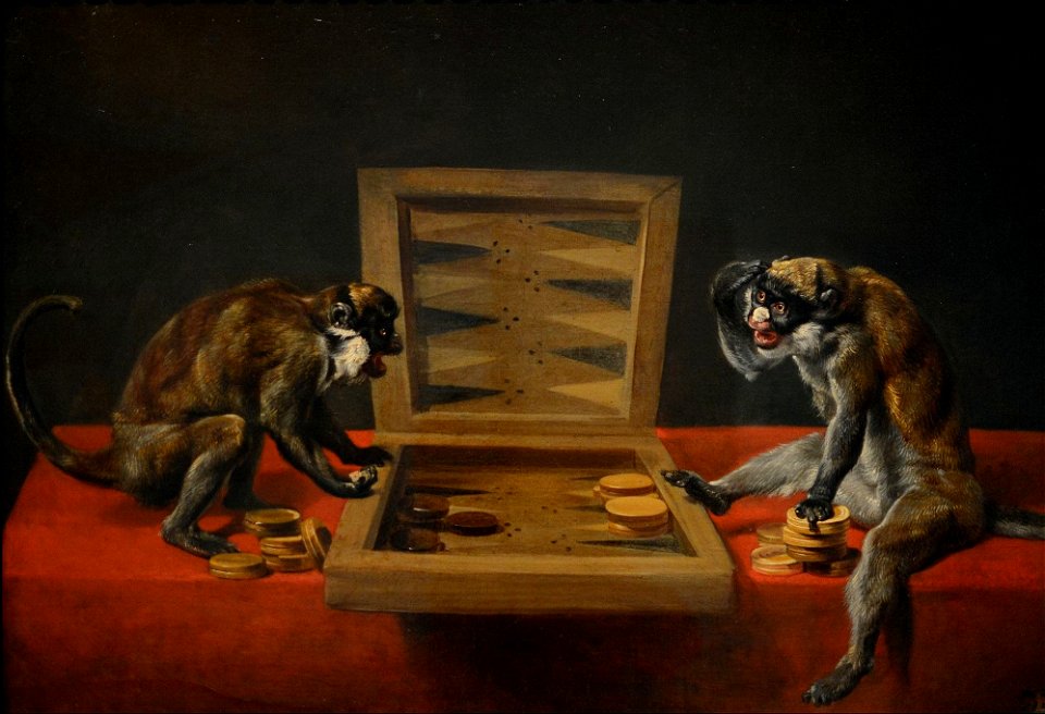 Frans Snyders (Attr.) - Monkeys at Backgammon
