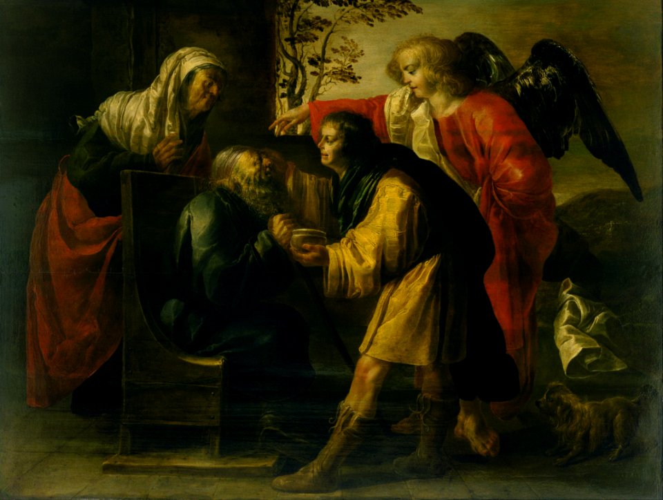 Jan van de Venne - Tobias healing his father's blindness