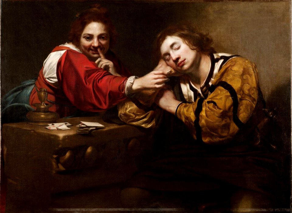Nicolas Régnier - Sleeper awakwened by a young woman with fire