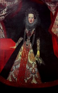Anonymous Constance of Austria in gold cloth dress