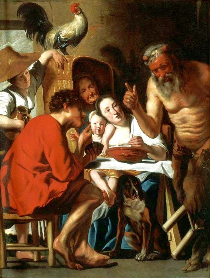 Jordaens Satyr visiting a peasant