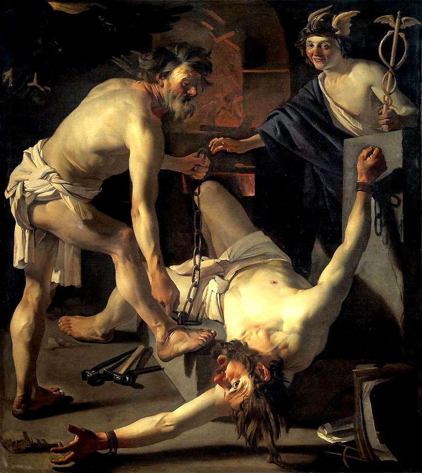 1623 Dirck van Baburen, Prometheus Being Chained by Vulcan Rijksmuseum, Amsterdam