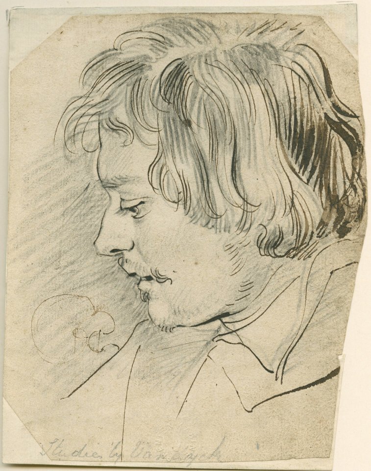 Jan Cossiers - Portrait Drawing Of A Young Man - Free Stock ...