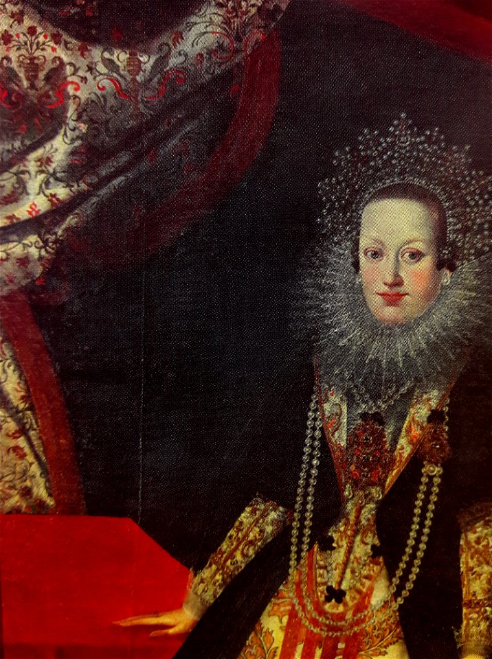 Anonymous Constance of Austria in gold cloth dress (detail) 01