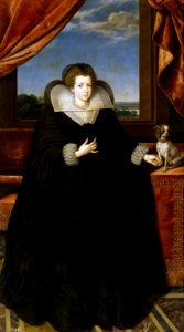 Anne of Austria mourning her father Philip III of Spain in 1621 by Frans Pourbus the younger