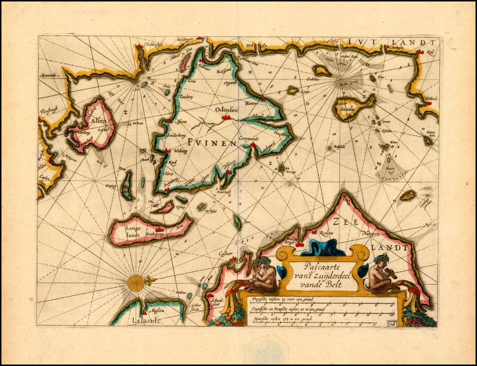 1624 Zuijderdeel vd Belt Blaeu Rare