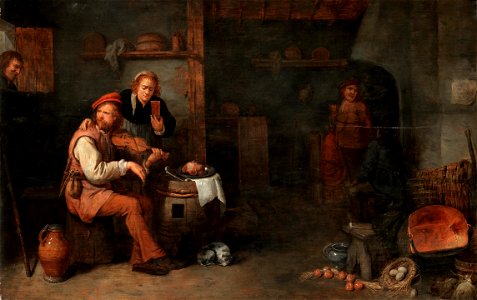 David Rijckaert (III) - Fiddler in an interior