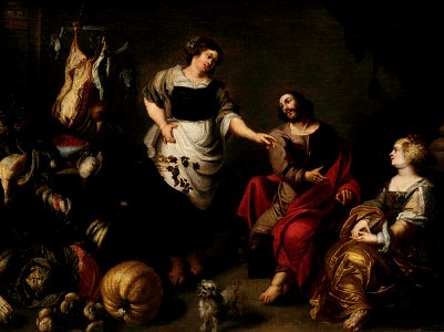 Adriaen van Utrecht and Erasmus Quellinus (II) - Jesus in the house of Martha and Mary