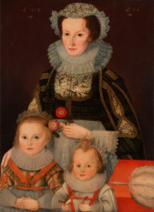 A Lady and Her Two Children 1624