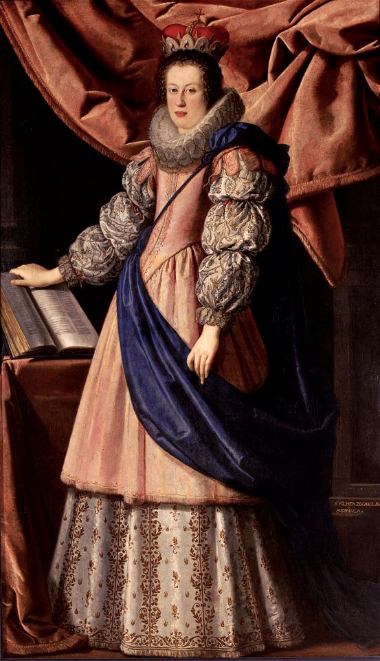 Claudia de' Medici wearing the coronet of an Archduchess of Austria by Lorenzo Lippi