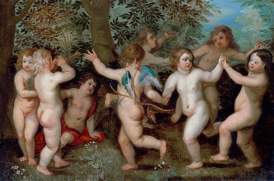 Jan Brueghel the Elder and Hendrick van Balen - Dancing puttiFXD