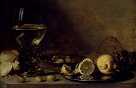Franchoys Elaut - Banquet still life with rummers and lemons