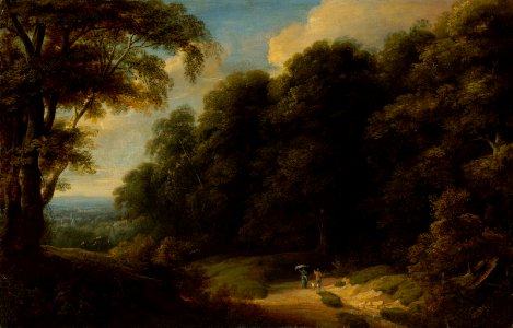 Lucas Achtschellinck - The Sonian Forest with travellers on a path