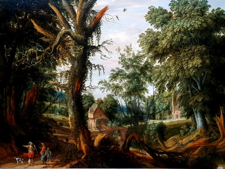 1628 Stalpaert Waldlandschaft mit Staffage anagoria