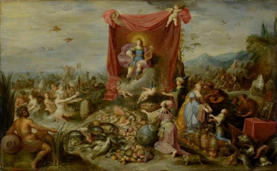 Frans Francken (II) - The world pays homage to Apollo