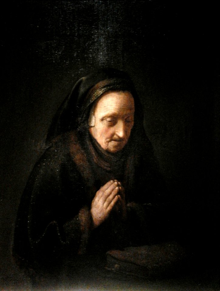 Dou Old woman in prayer